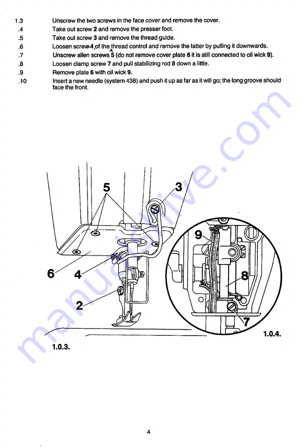 Pfaff 418 Series Service Manual Download Page 6