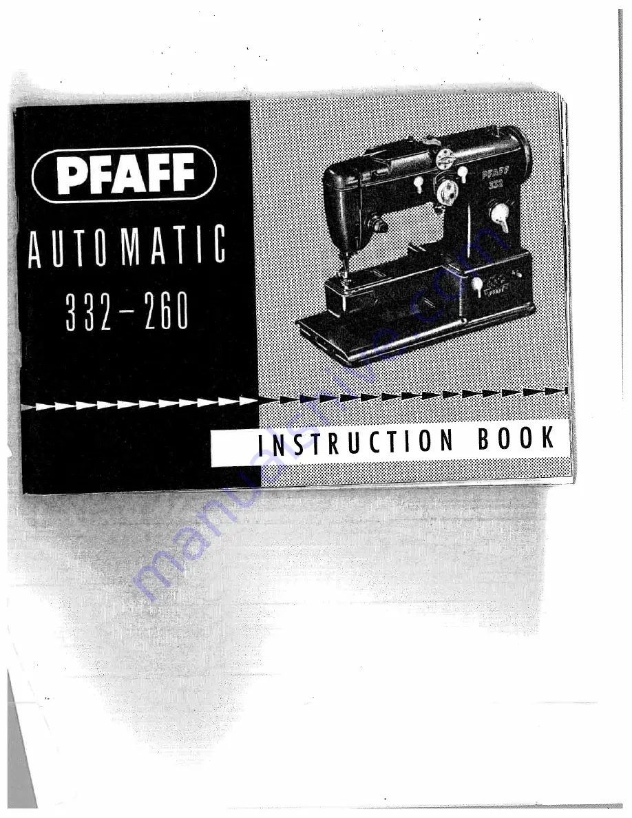 Pfaff Automatic 260 Скачать руководство пользователя страница 1