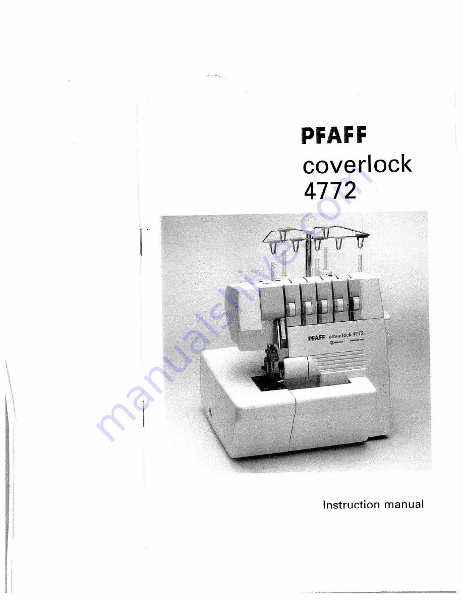 Pfaff coverlock 4772 Скачать руководство пользователя страница 1