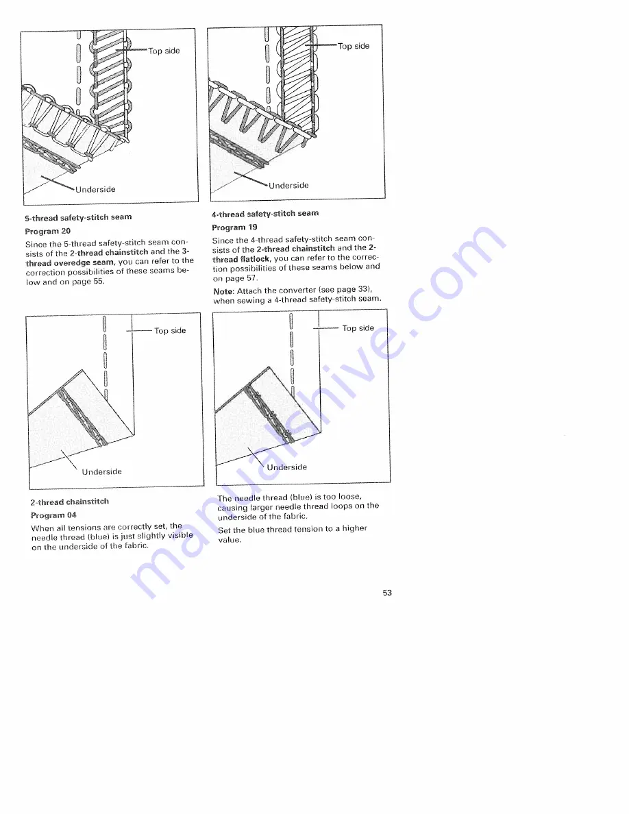 Pfaff coverlock 4872 Скачать руководство пользователя страница 57