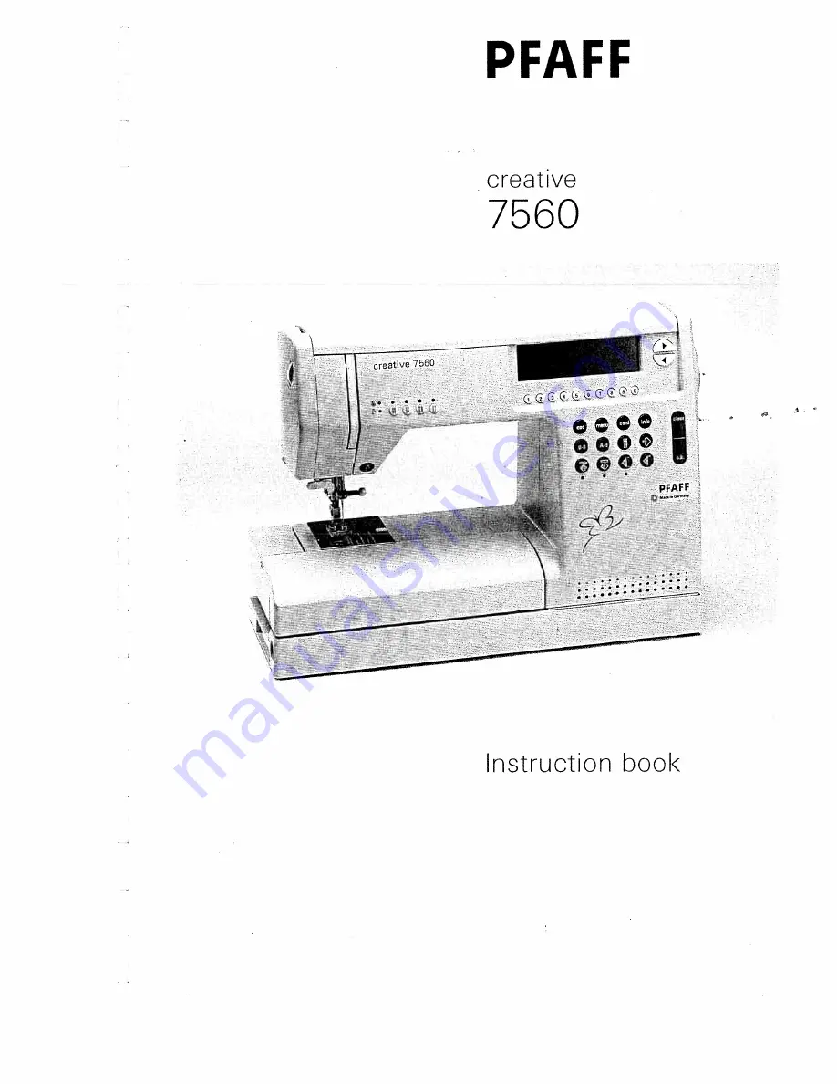 Pfaff creative 7560 Скачать руководство пользователя страница 1