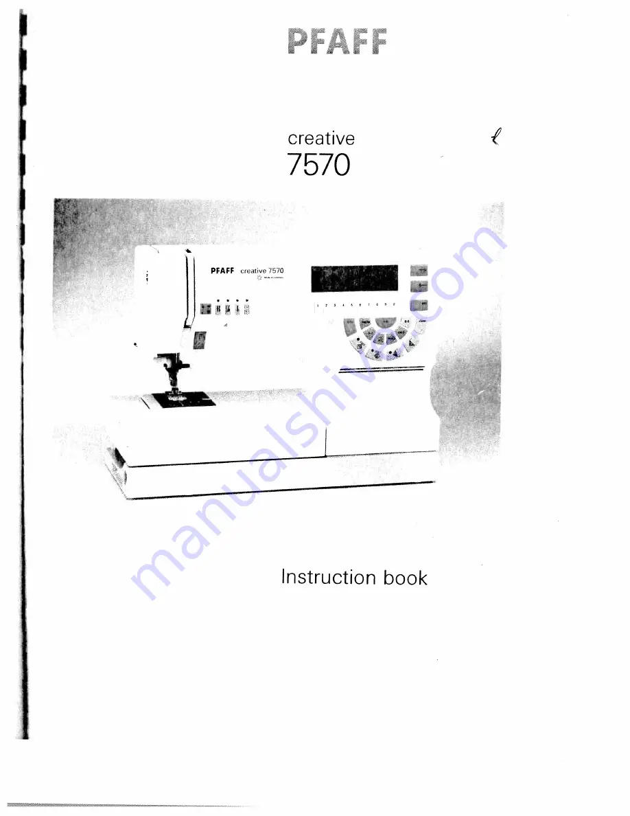Pfaff creative 7570 Скачать руководство пользователя страница 1