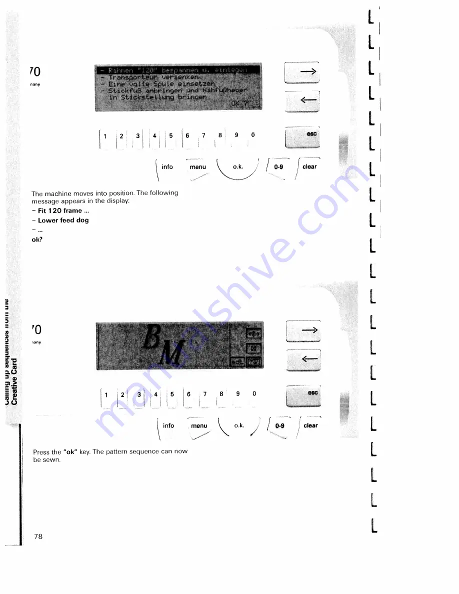 Pfaff creative 7570 Instruction Book Download Page 267