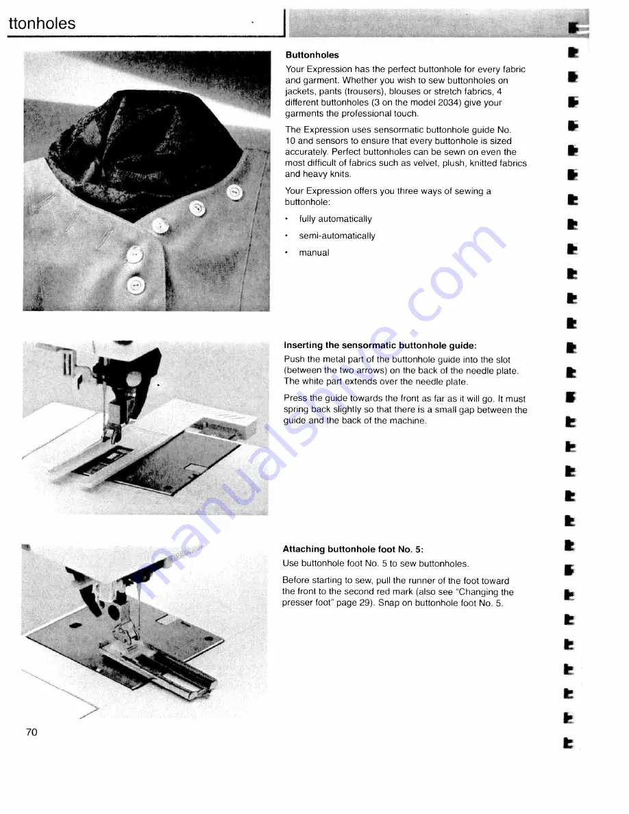 Pfaff expression 2034 Instruction Manual Download Page 62