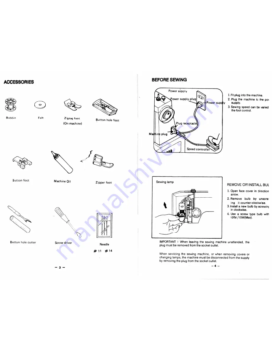 Pfaff Hobby 1010 Скачать руководство пользователя страница 4