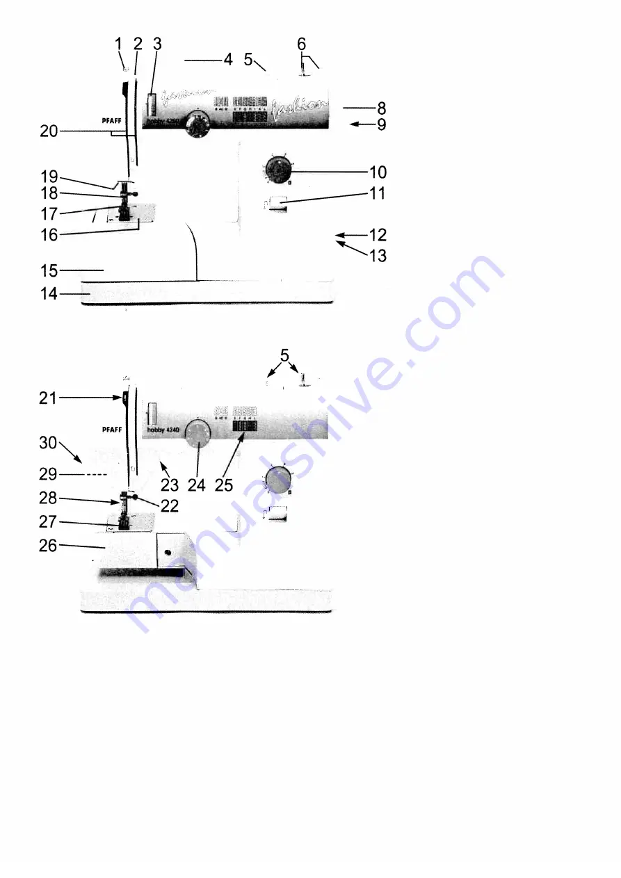 Pfaff hobby 4240 Instructions For Use Manual Download Page 71