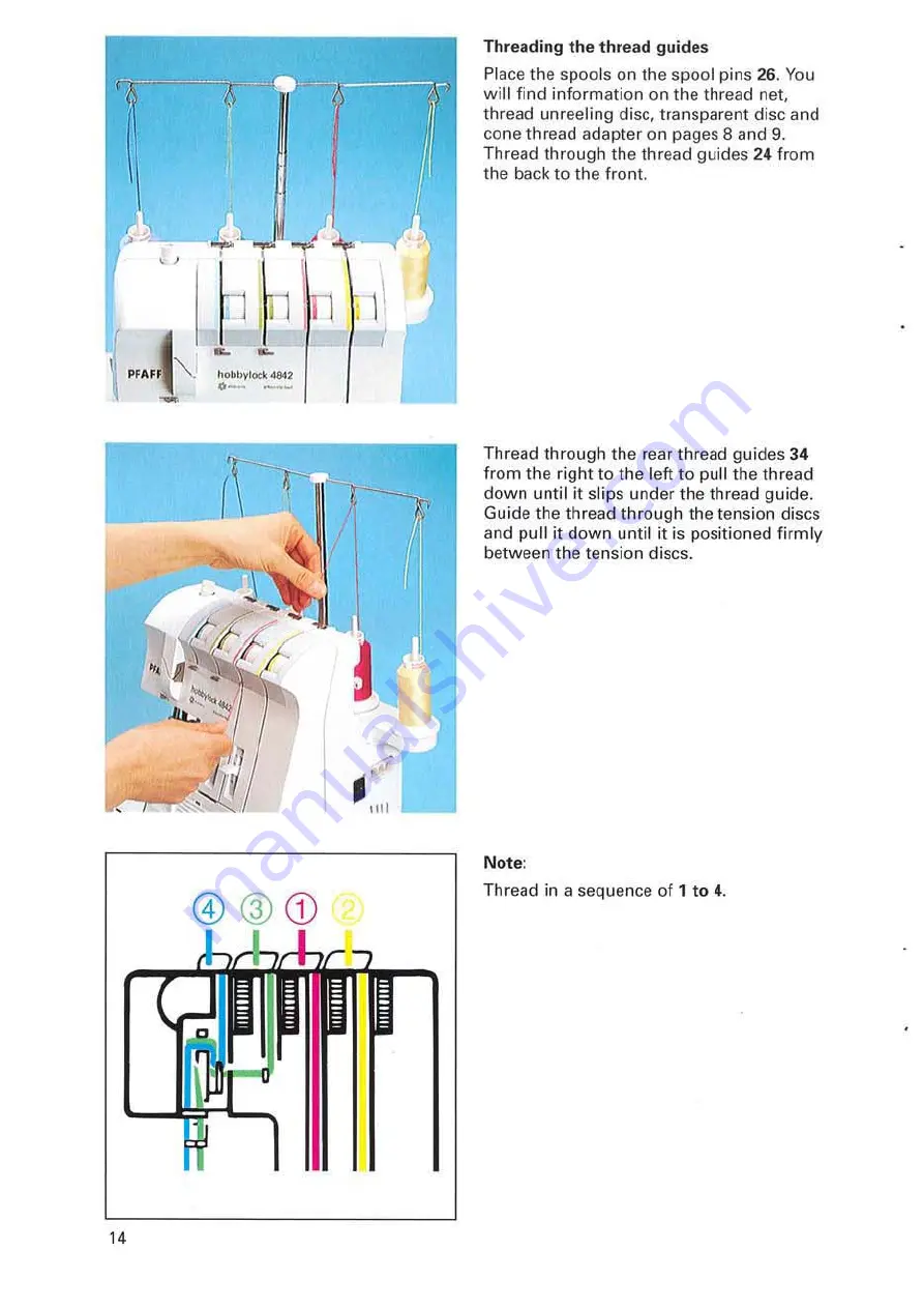 Pfaff hobbylock 4842 Instruction Manual Download Page 18