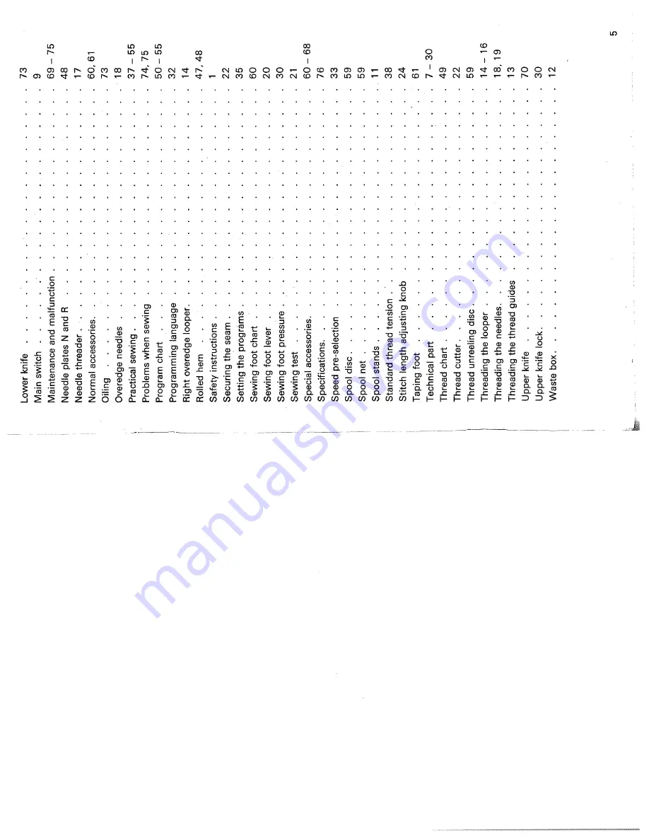 Pfaff Hobbylock 4860 Instruction Manual Download Page 9