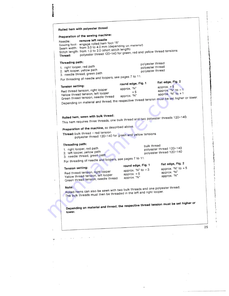 Pfaff Hobbylock 784 Instruction Manual Download Page 27