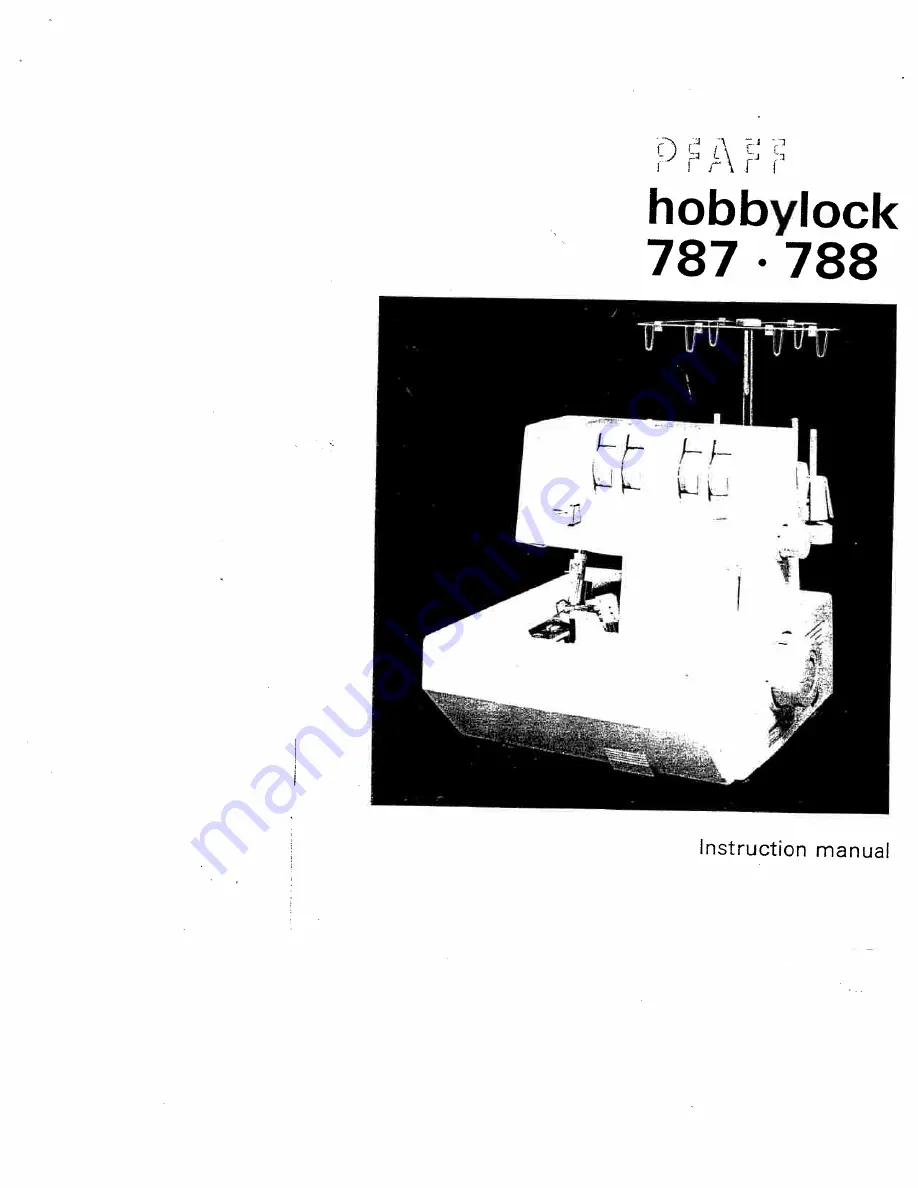 Pfaff hobbylock 787 Скачать руководство пользователя страница 1