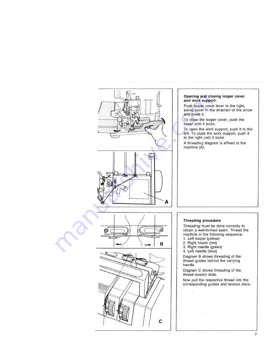 Pfaff hobbylock 795 Instruction Manual Download Page 9