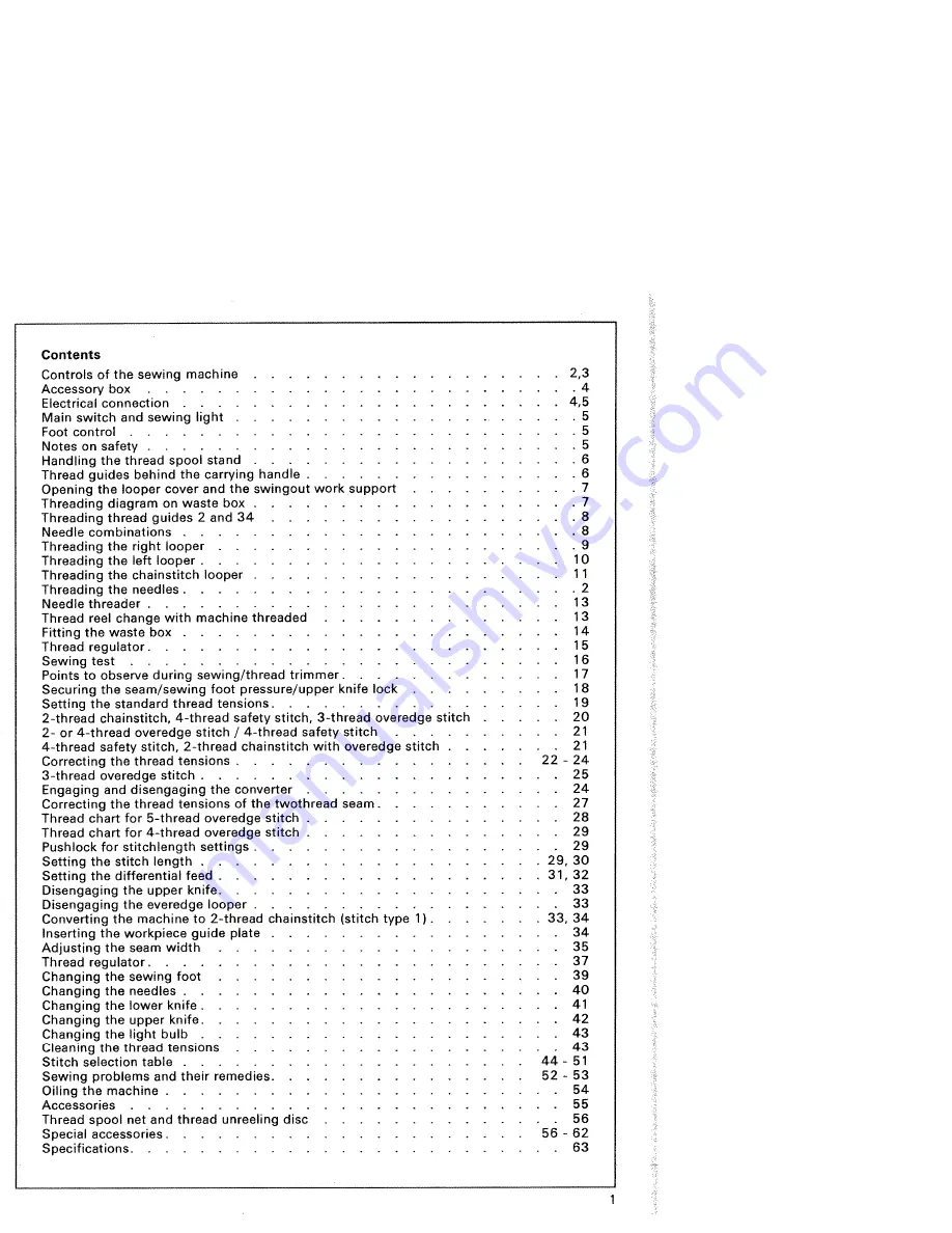 Pfaff hobbylock 799 Instruction Manual Download Page 3