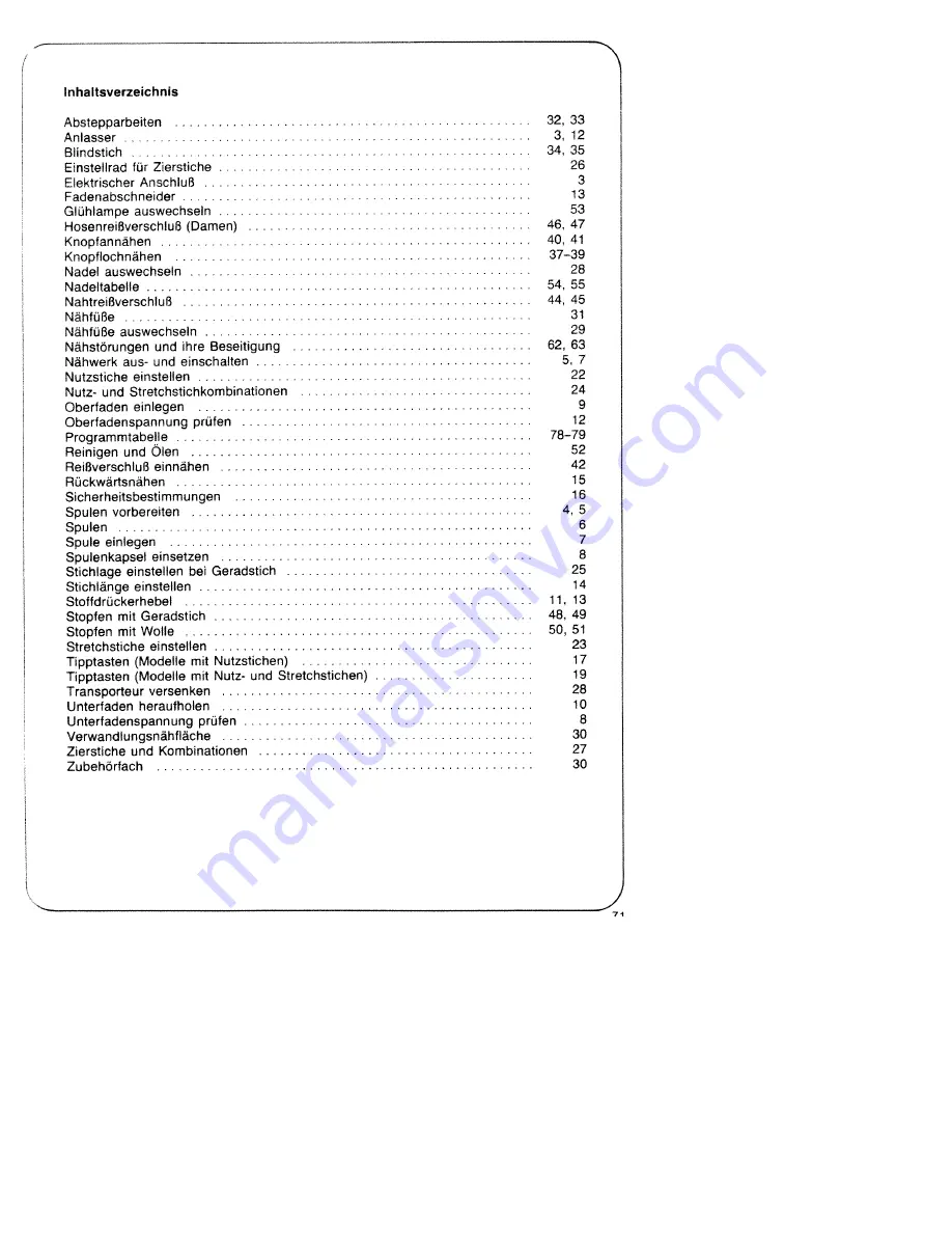 Pfaff hobbymatic 917 Instruction Book Download Page 74