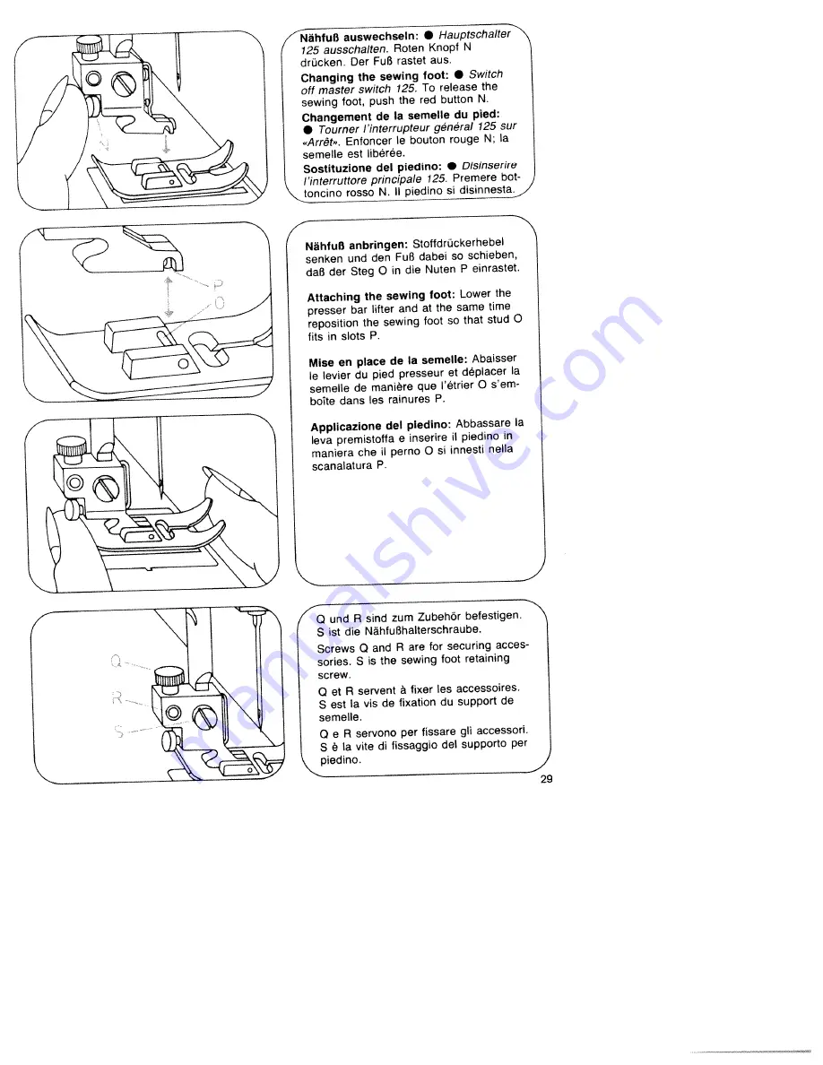 Pfaff HOBBYMATIC 947 Скачать руководство пользователя страница 32