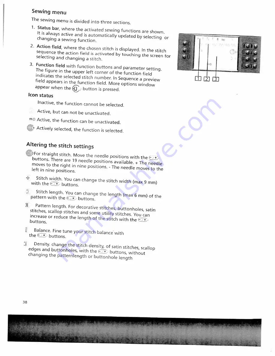 Pfaff perfomance 2054 Manual Download Page 38