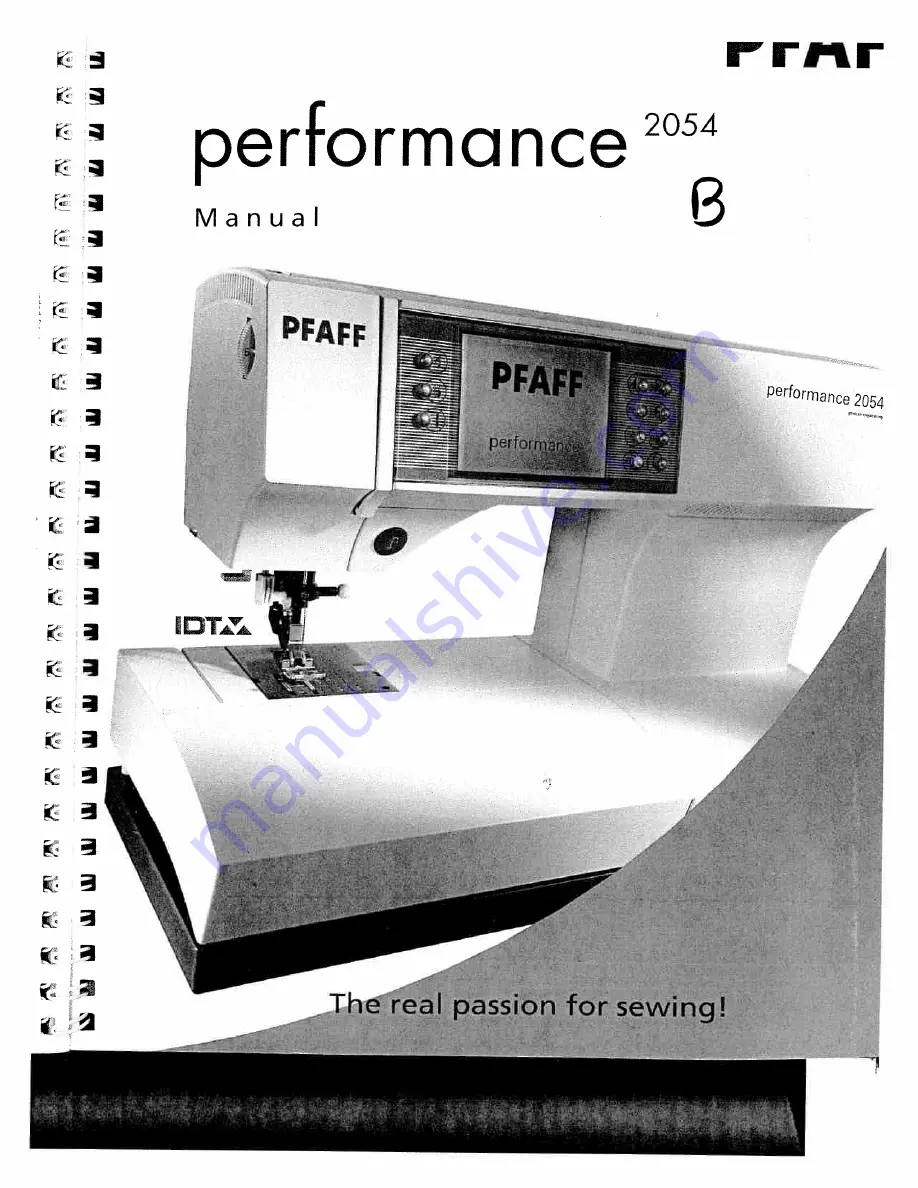 Pfaff perfomance 2054 Manual Download Page 43