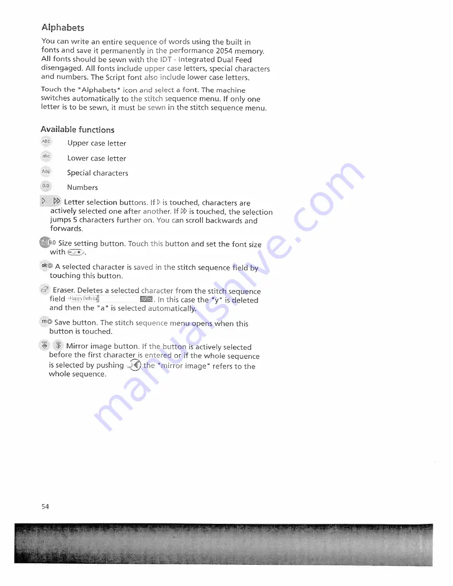 Pfaff perfomance 2054 Manual Download Page 55