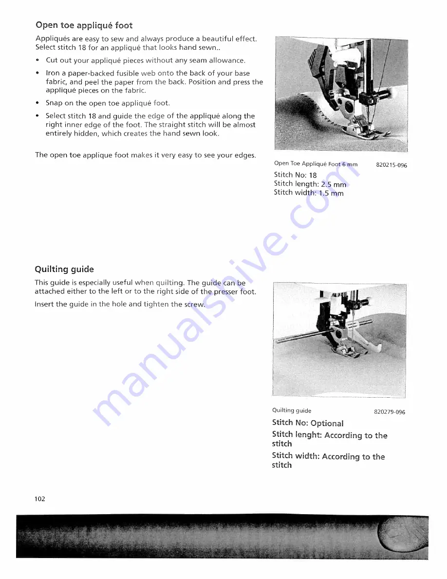 Pfaff perfomance 2054 Manual Download Page 104