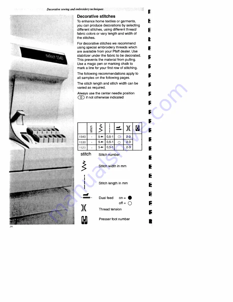 Pfaff select 1540 Owner'S Manual Download Page 56