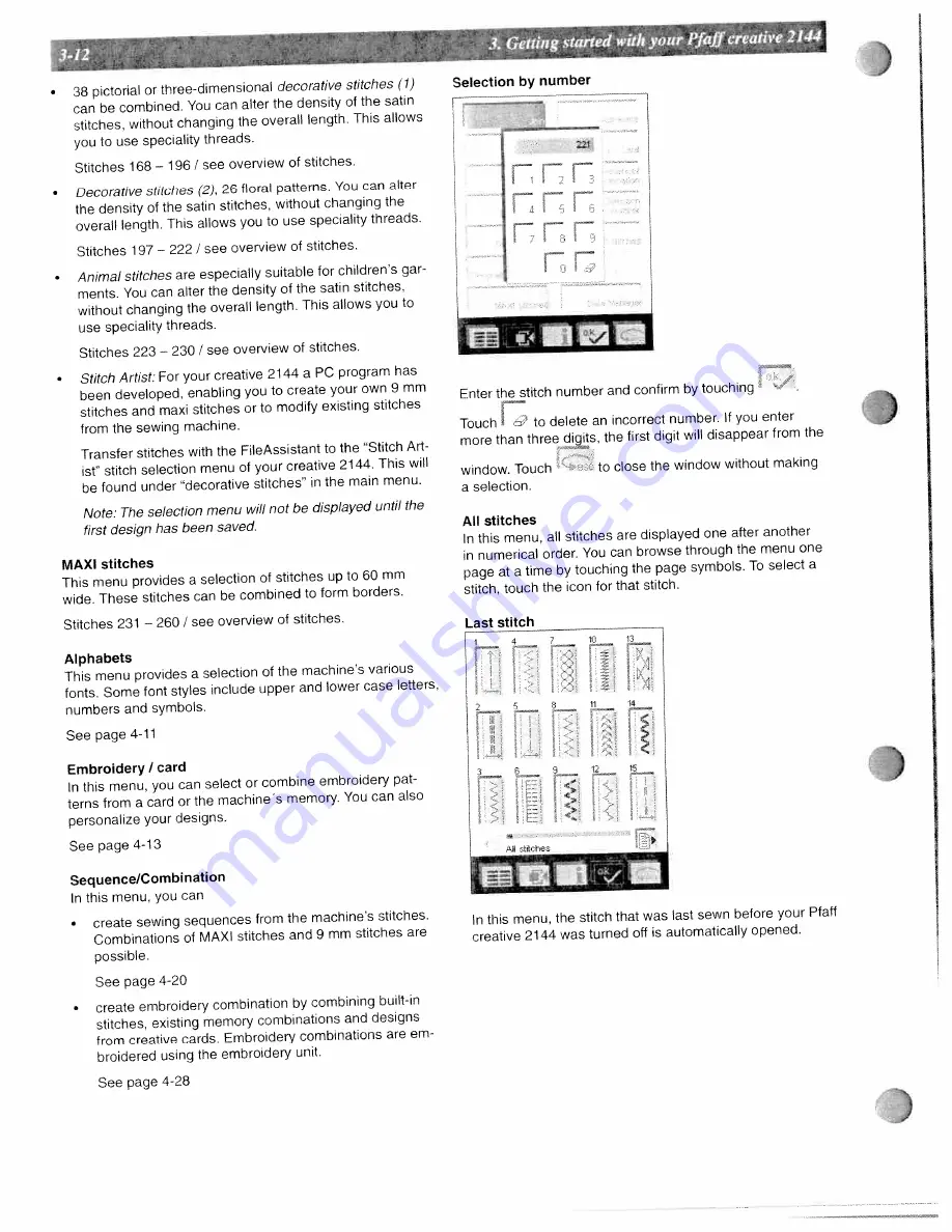 Pfaff Sewing Machine Instruction Book Download Page 20