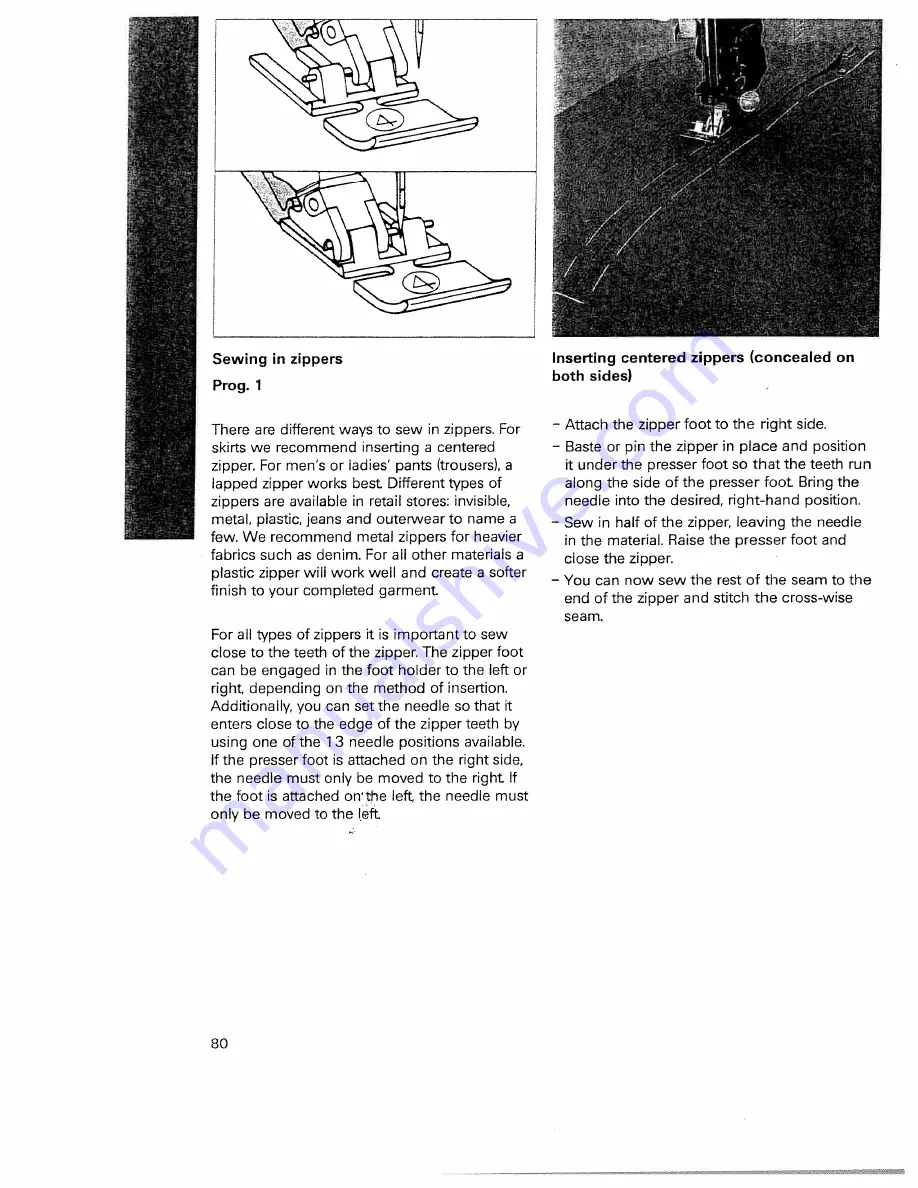 Pfaff tiptronic 2030 Instruction manual Скачать руководство пользователя страница 77