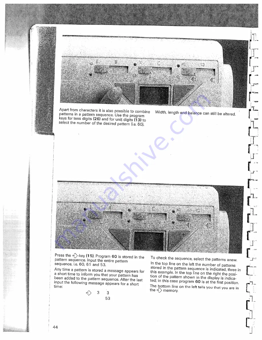 Pfaff tiptronic 6270 Instruction Book Download Page 48