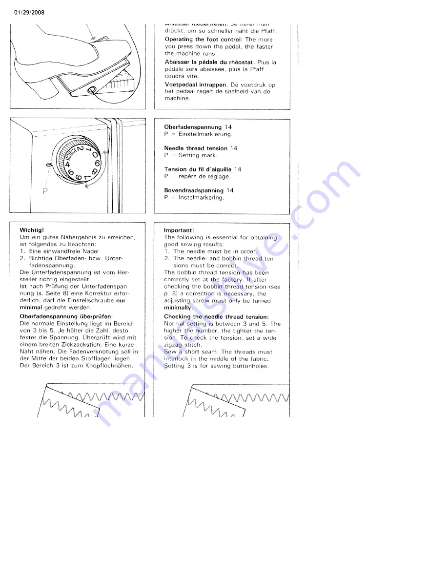 Pfaff varimatic 6091 Instruction Book Download Page 16