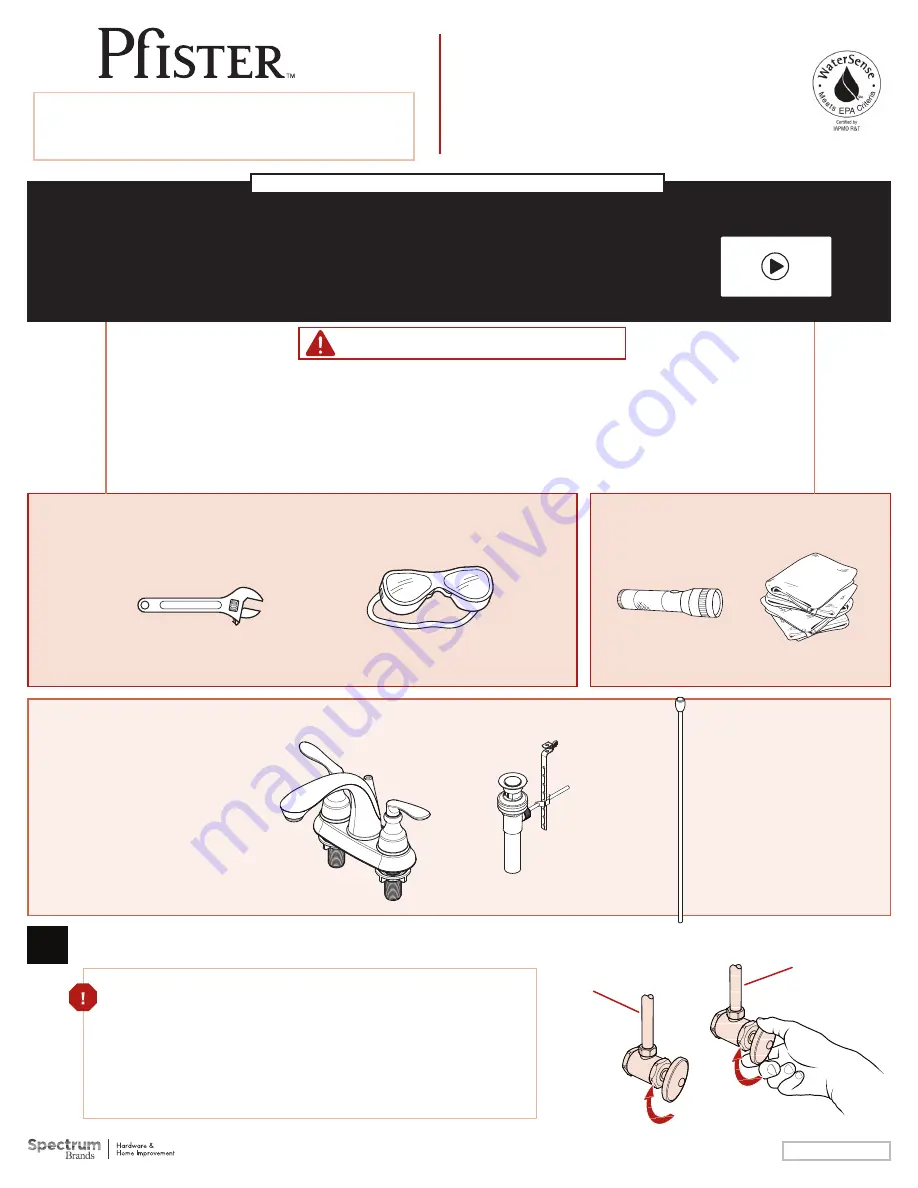 Pfister Avalon LG48-CB1 Скачать руководство пользователя страница 1