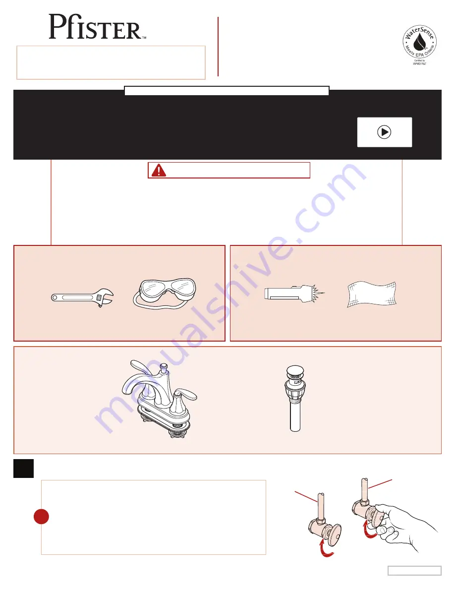 Pfister Designer F-048-DE Скачать руководство пользователя страница 1