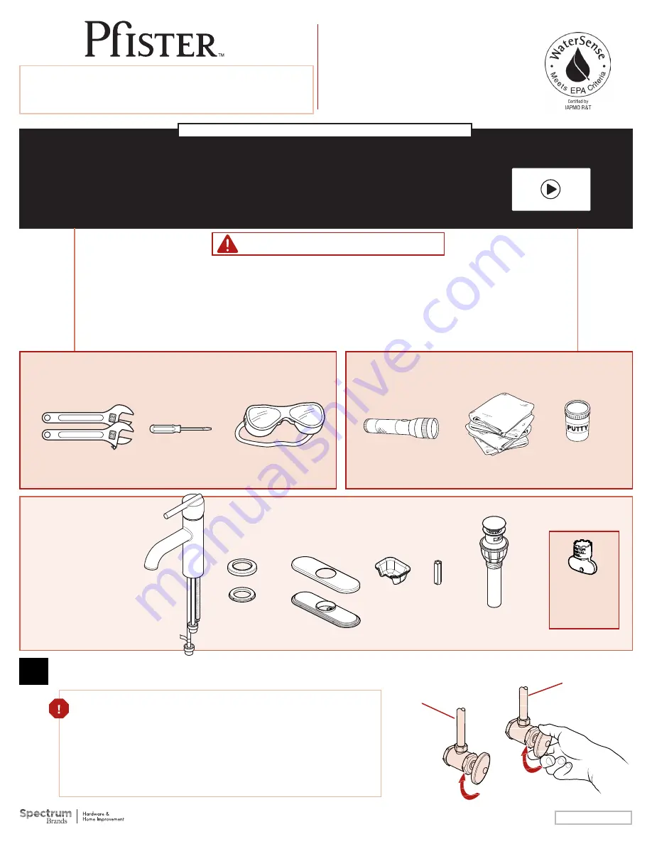 Pfister Fullerton F042-FT Скачать руководство пользователя страница 1