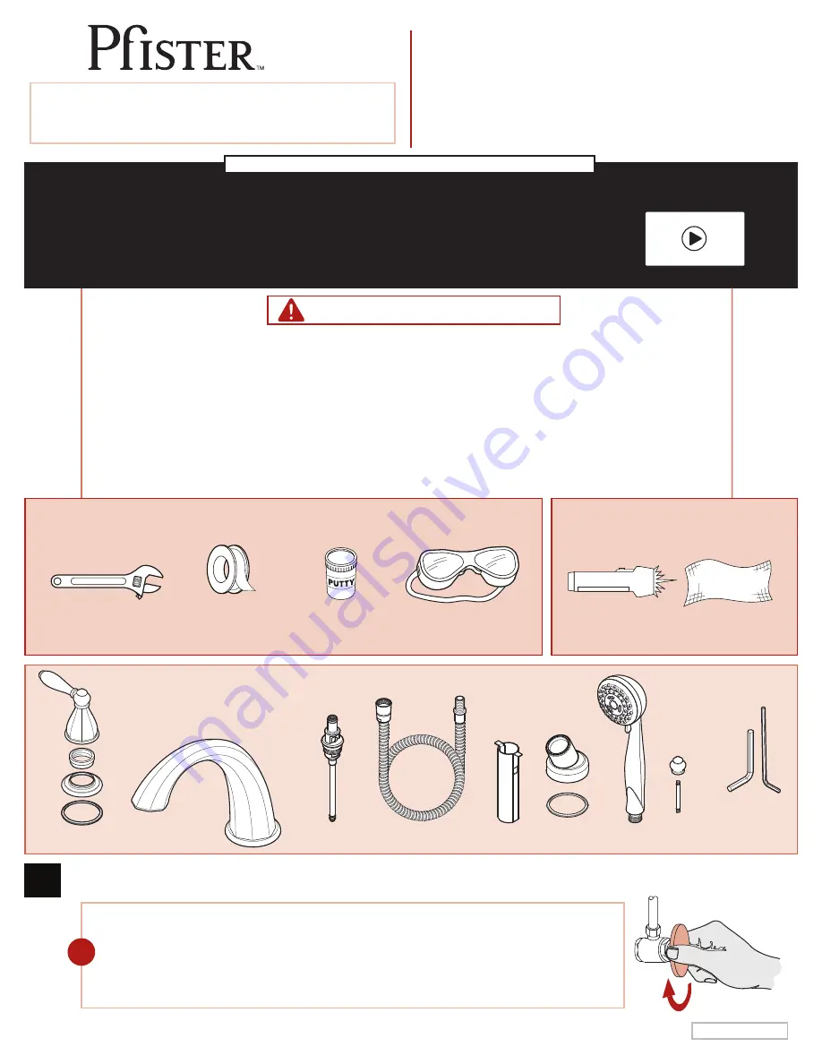 Pfister Portola RT6-4RP Скачать руководство пользователя страница 1