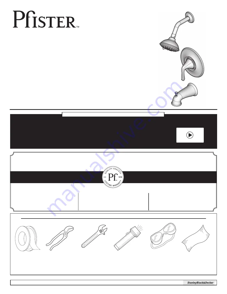 Pfister Selia 0 8 Series Скачать руководство пользователя страница 1