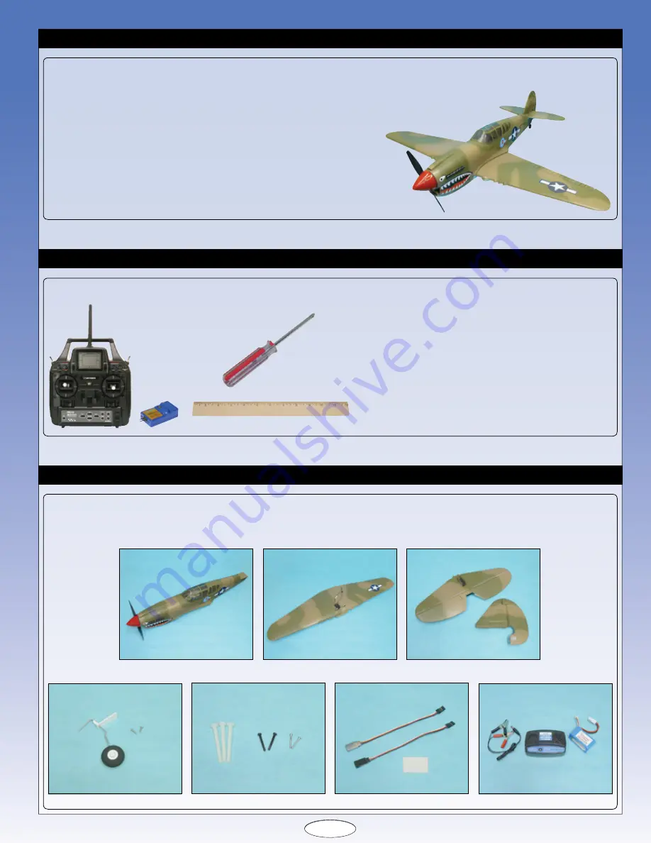 Phase 3 Models P-40 Warhawk EP Assembly Instructions Manual Download Page 3