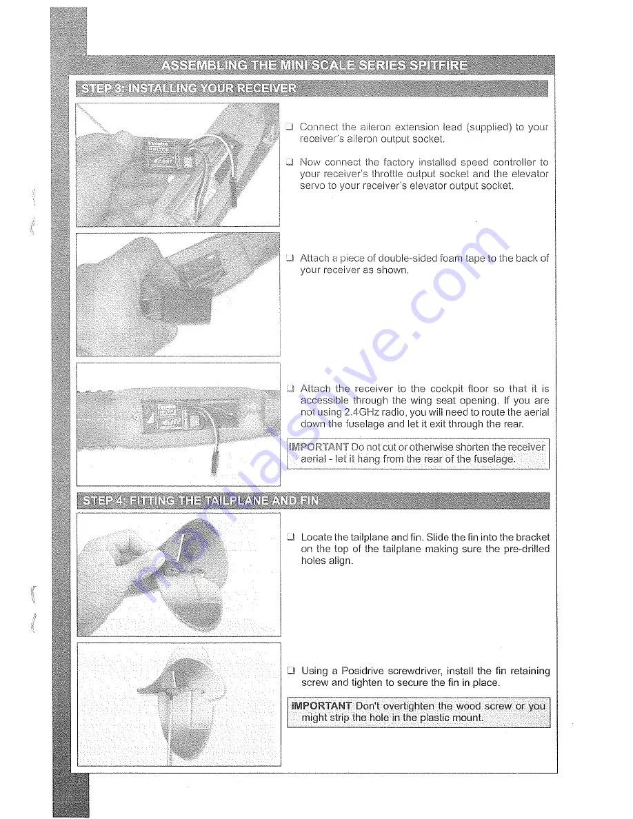 Phase 3 Spitfire mini scale series Operating Instructions Manual Download Page 5