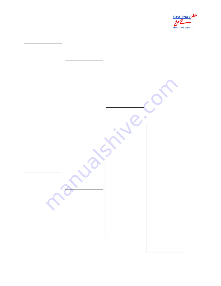 Phase Research 2000 Series Drive-Thru Timer System 2+2/386 Скачать руководство пользователя страница 105