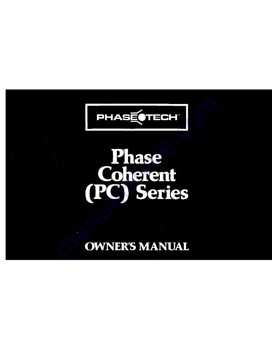 Phase-Tech PC 40 Owner'S Manual Download Page 1