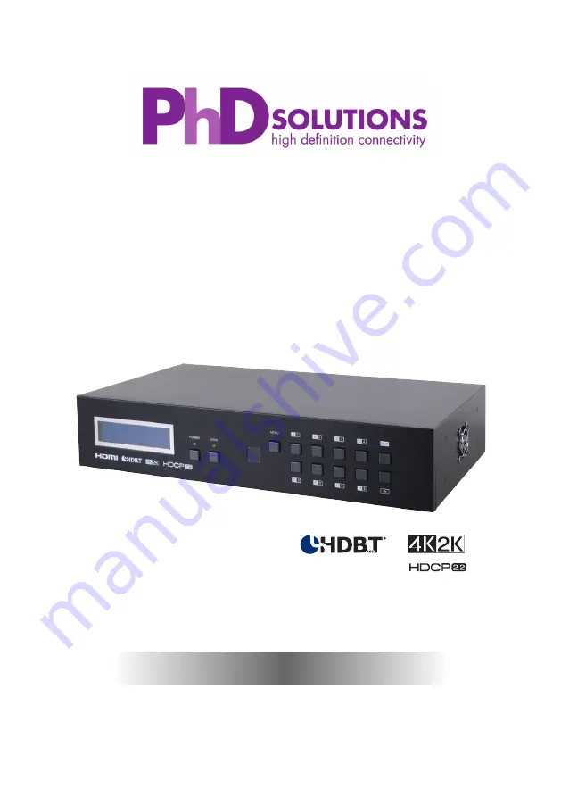 PhD Solutions MXC-UHD-P8X8-HDTE Operation Manual Download Page 1