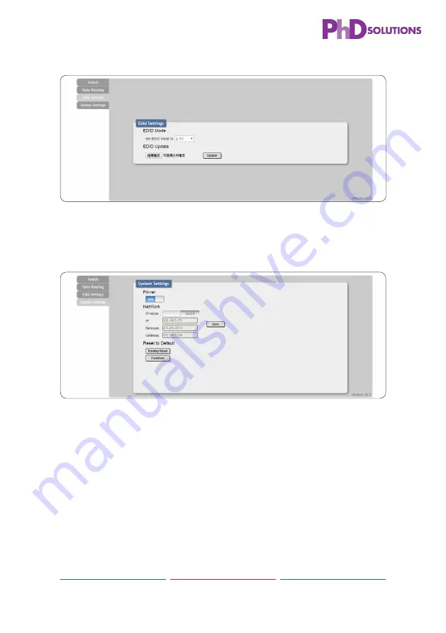 PhD Solutions MXC-UHD-P8X8-HDTE Operation Manual Download Page 17