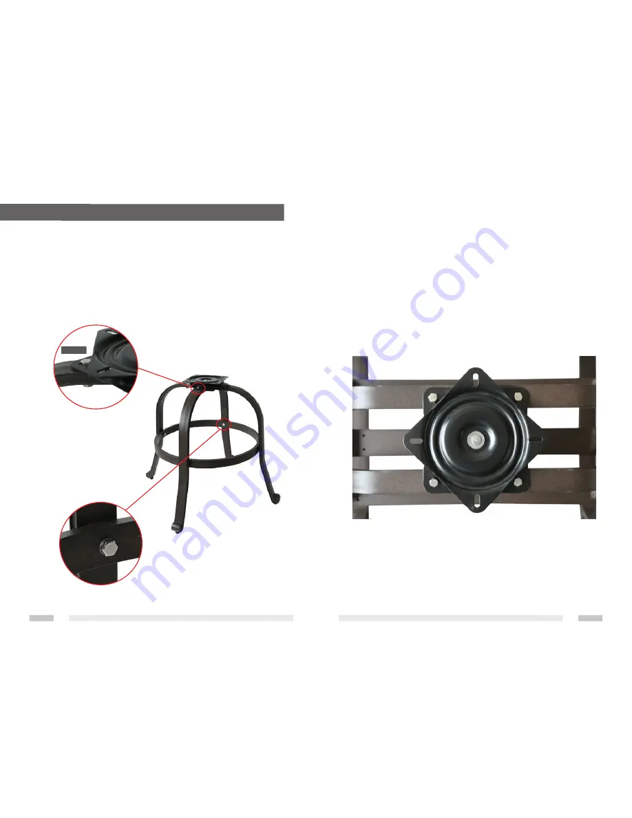 PHI VILLA 3 PIECE SWIVEL HIGH BISTRO SET - CHAIR Assembly Instructions Download Page 3