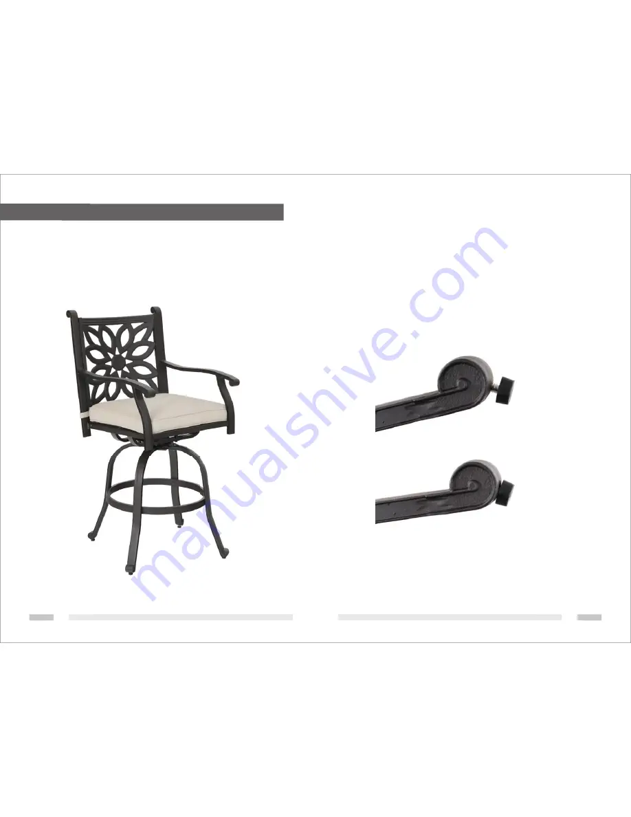 PHI VILLA 3 PIECE SWIVEL HIGH BISTRO SET - CHAIR Assembly Instructions Download Page 5