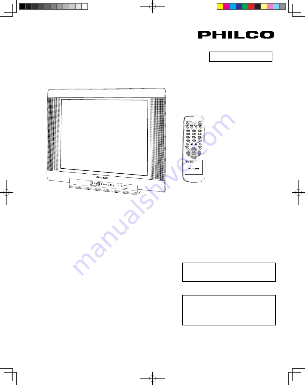 Philco PF2907 Service Manual Download Page 1