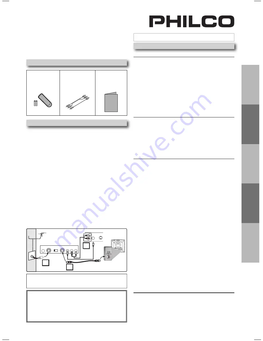 Philco PVD1000 Owner'S Manual Download Page 1