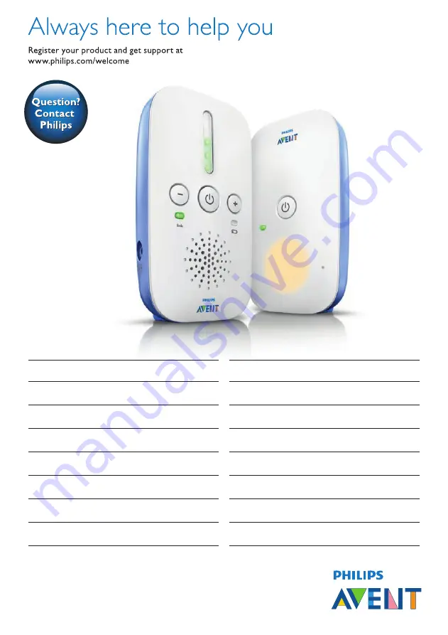 Philips AVENT SCD501 Скачать руководство пользователя страница 1