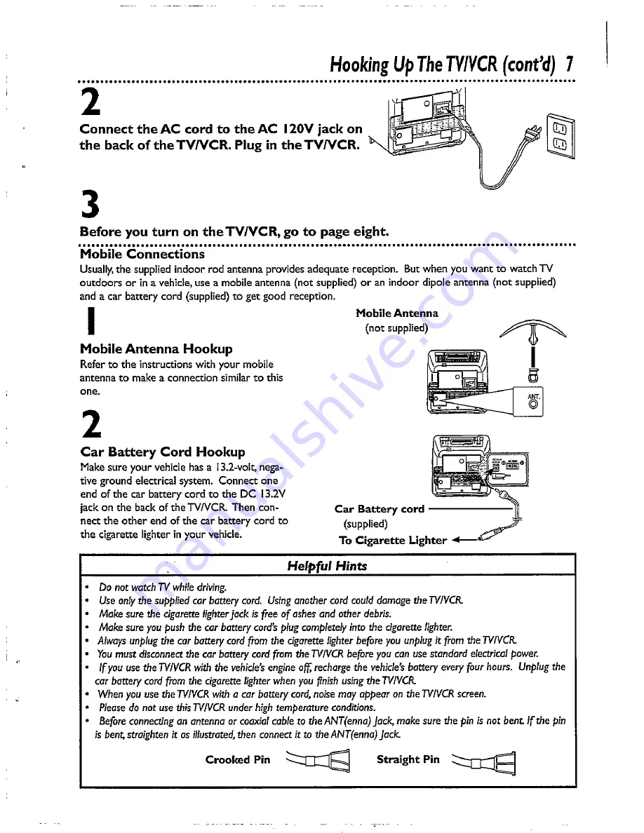 Philips/Magnavox CCX092AT Owner'S Manual Download Page 7