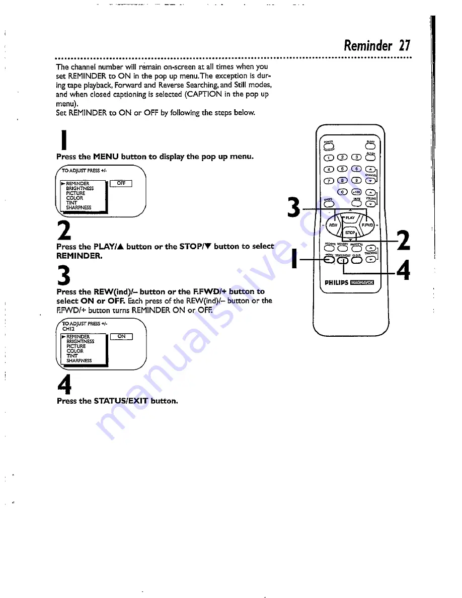 Philips/Magnavox CCX092AT Owner'S Manual Download Page 27