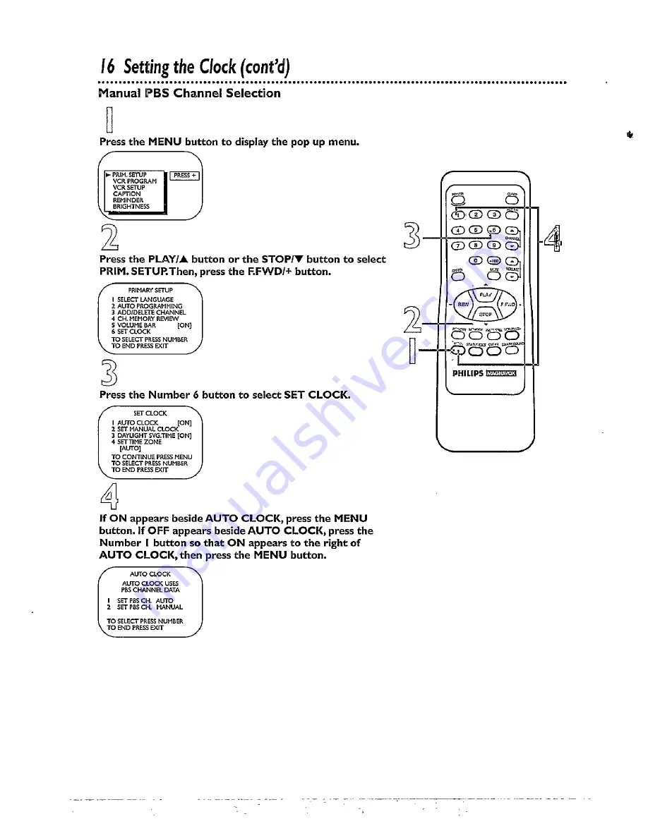 Philips/Magnavox CCX193AT Owner'S Manual Download Page 16