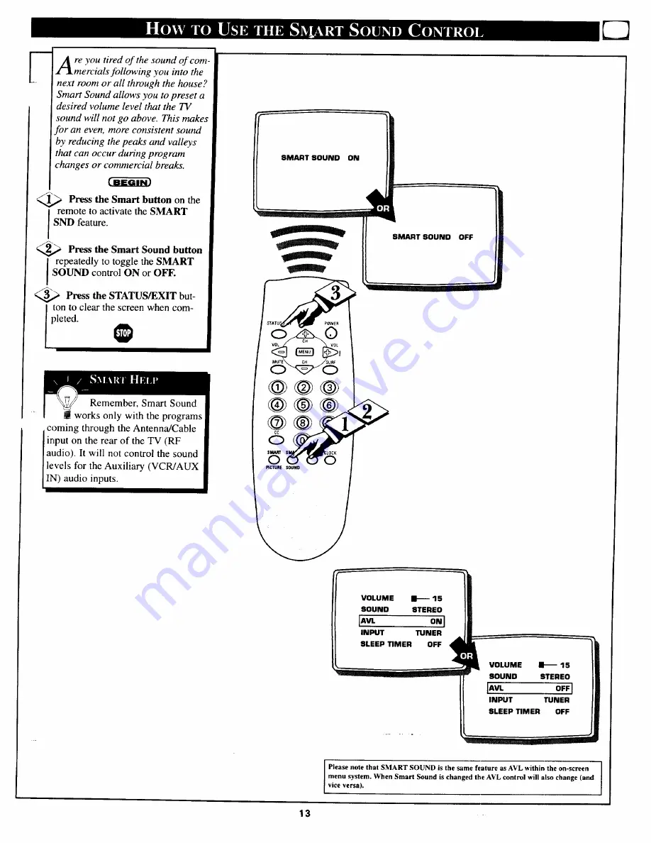 Philips/Magnavox PS1955 Owner'S Manual Download Page 13