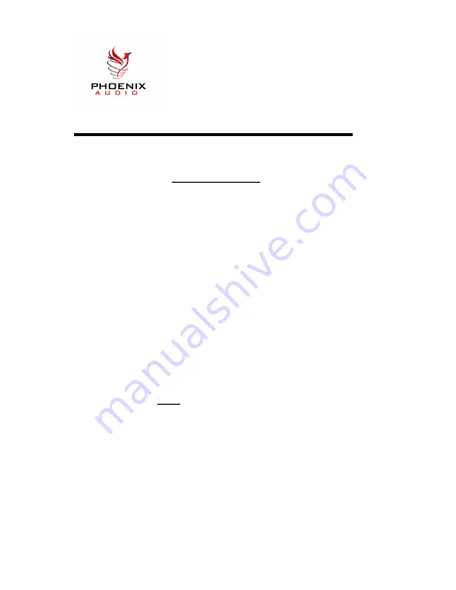 Phoenix Audio API 500 Series Owner'S Manual Download Page 1