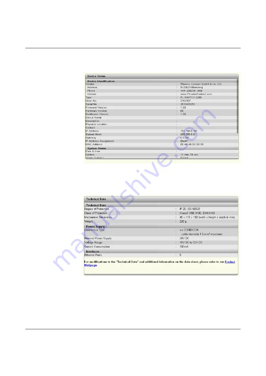 Phoenix Contact FL SWITCH 2005 User Manual Download Page 30