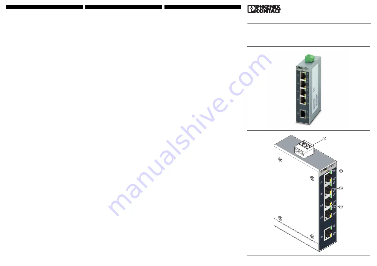 Phoenix Contact FL SWITCH SFN 5GT Installation Notes For Electricians Download Page 3